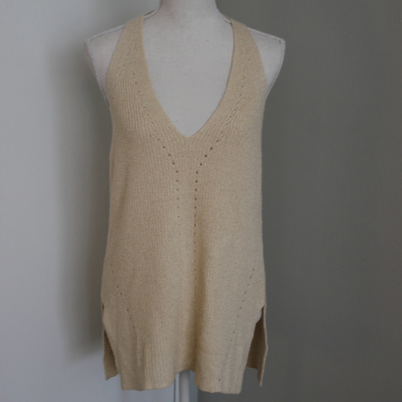 LUSH Tan Pointelle knit tank - Picture 1 of 7